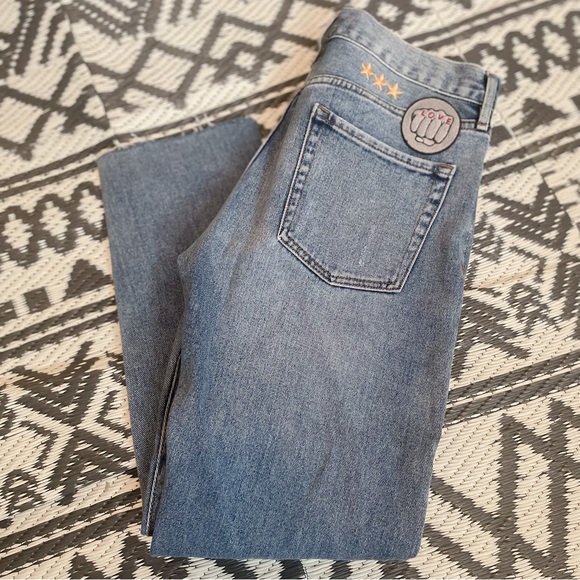 PACSUN NWOT Distressed Jeans With Patches - Picture 8 of 16